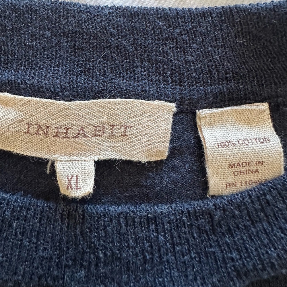 Inhabit blue lightweight crewneck sweater, size XL - Picture 8 of 10